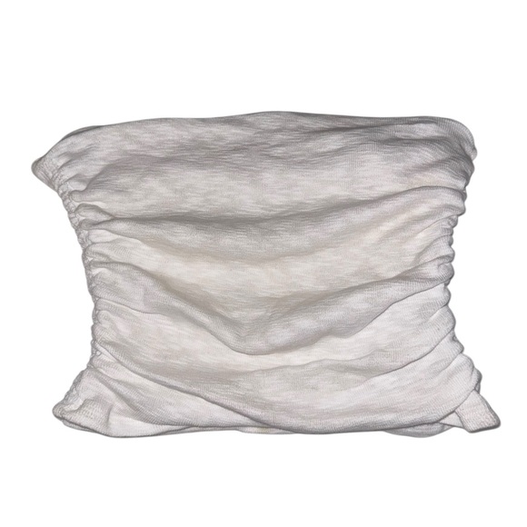 Free People White Ribbed Strapless Boulevard Tube Top Size Large - Picture 4 of 9